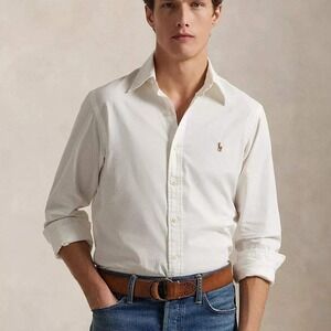 Polo Ralph Lauren The Iconic Oxford Shirt Men XL Classic Fit White Cotton Pony